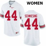 Women's Ohio State Buckeyes #44 Ben Schmiesing White Nike NCAA College Football Jersey Lifestyle BCY2644XD